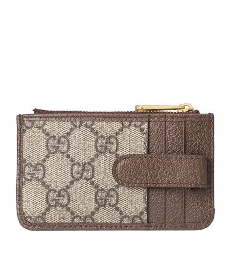 gucci card holder brown|gucci card holder for women.